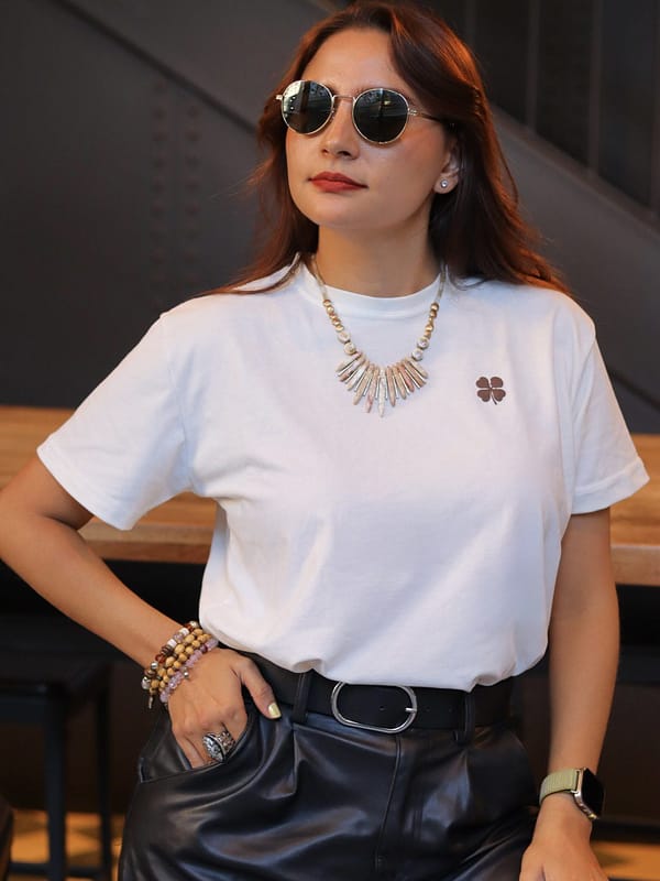 Camiseta Trebol DCL Blanca Hueso