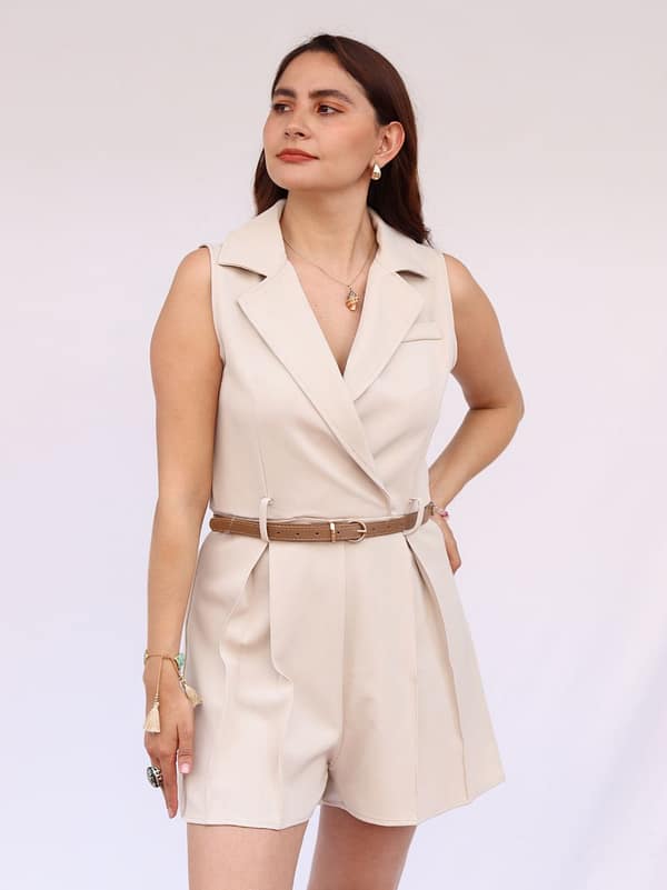 Jumpsuit short beige