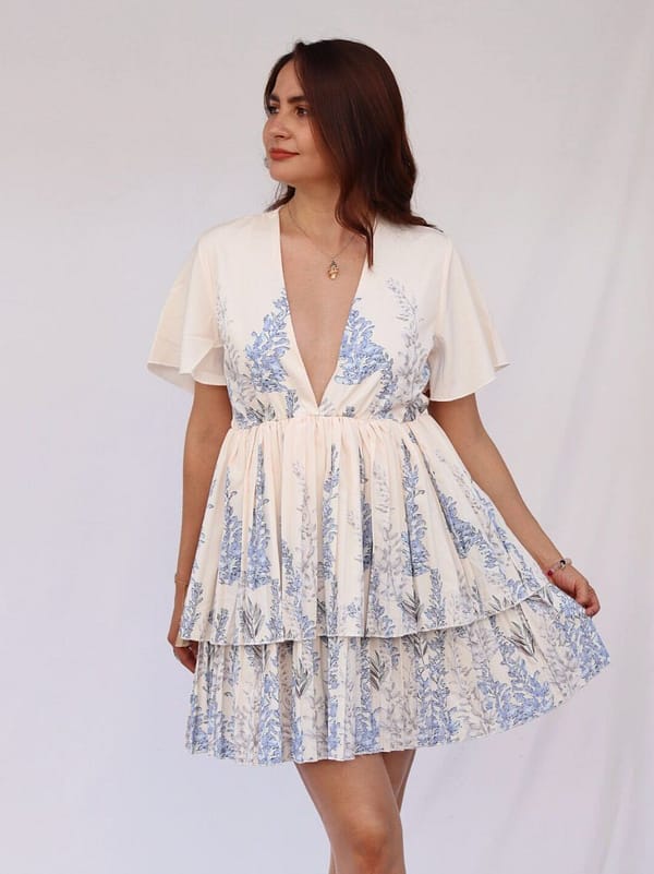 Vestido plisado primaveral