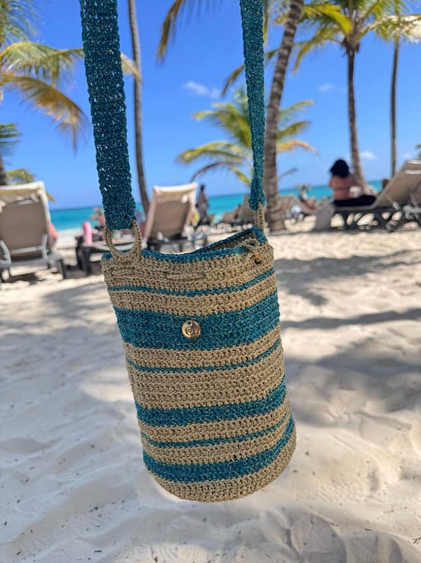 Mochila tejida Marea turquesa