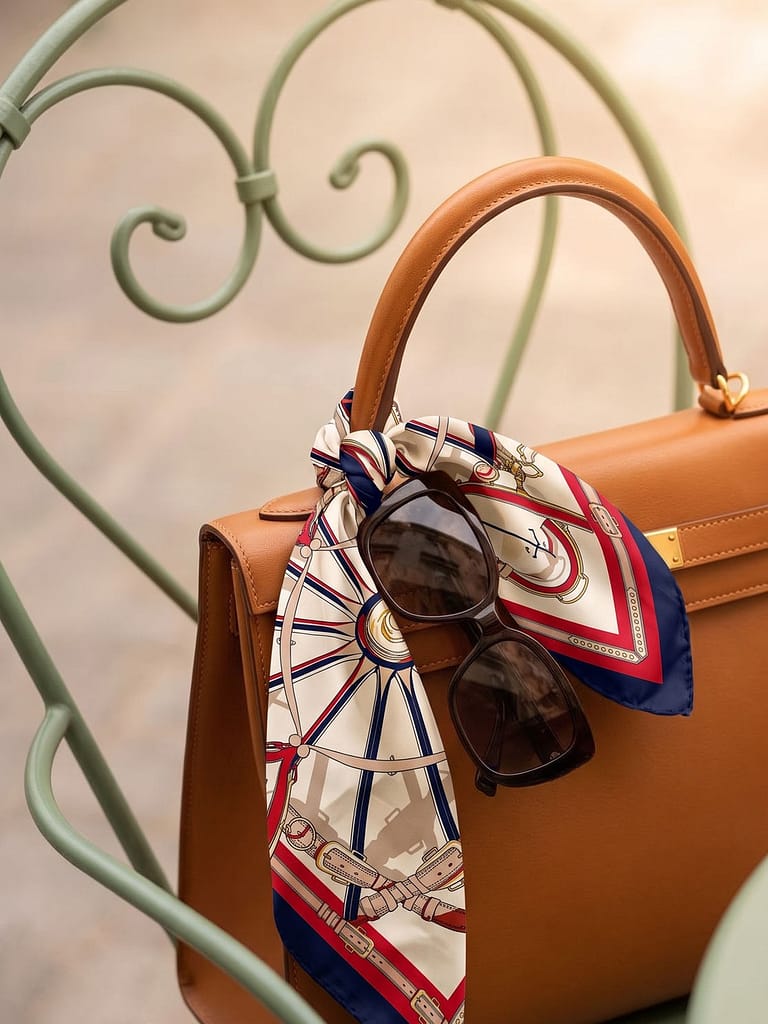 Pañoleta náutica beige con rojo DCL, foto 3